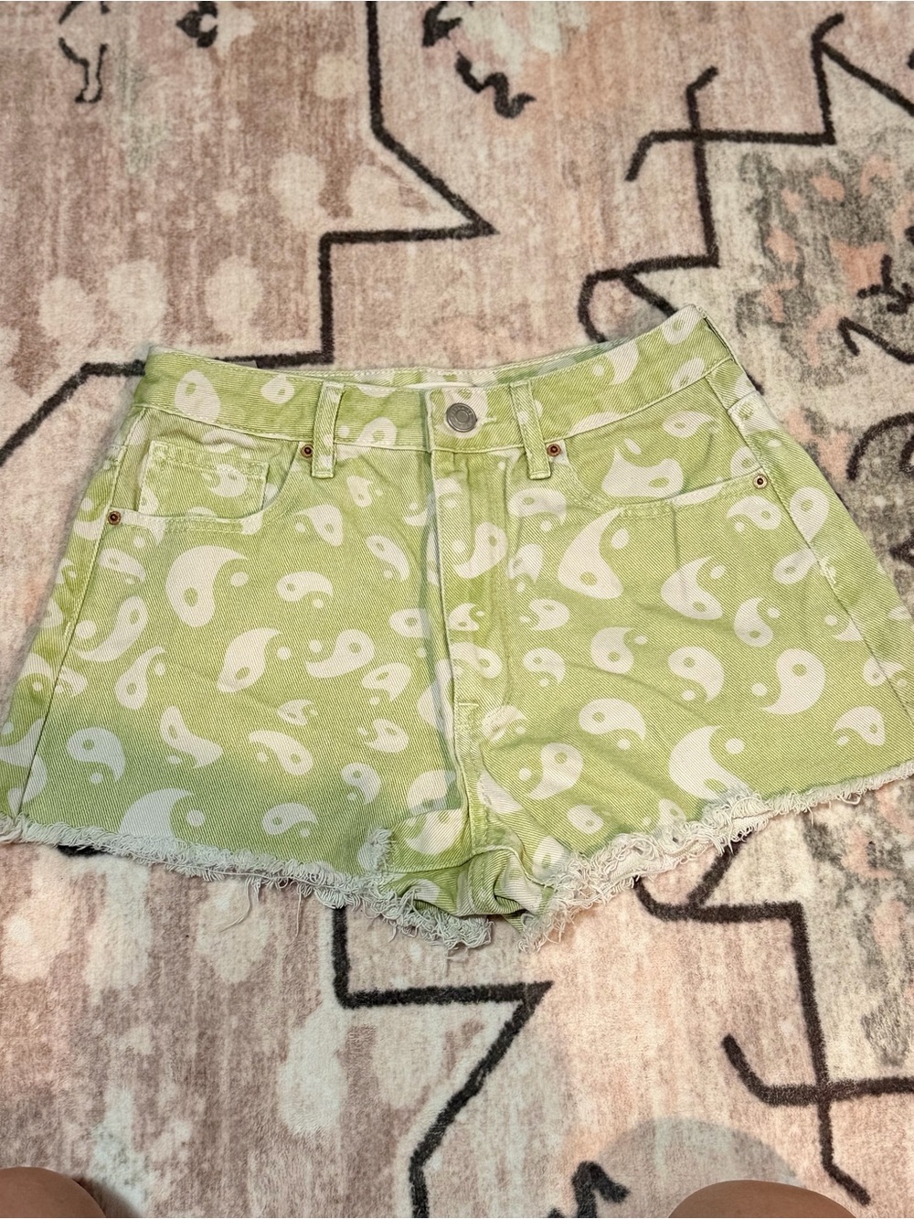 Pacsun Women’s Green Yin Yang Denim Shorts